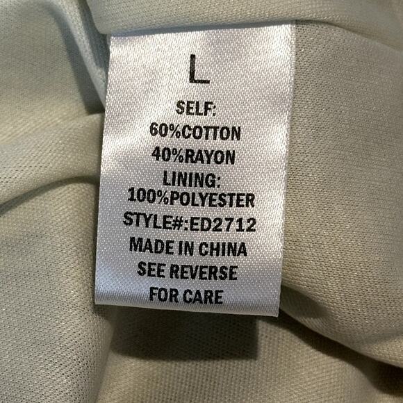 Elodie Size Large Floral Botanical Print Blue Cream Costal Tropical Shift Dress - Picture 6 of 8